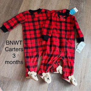 Carters twin pajamas-3 months